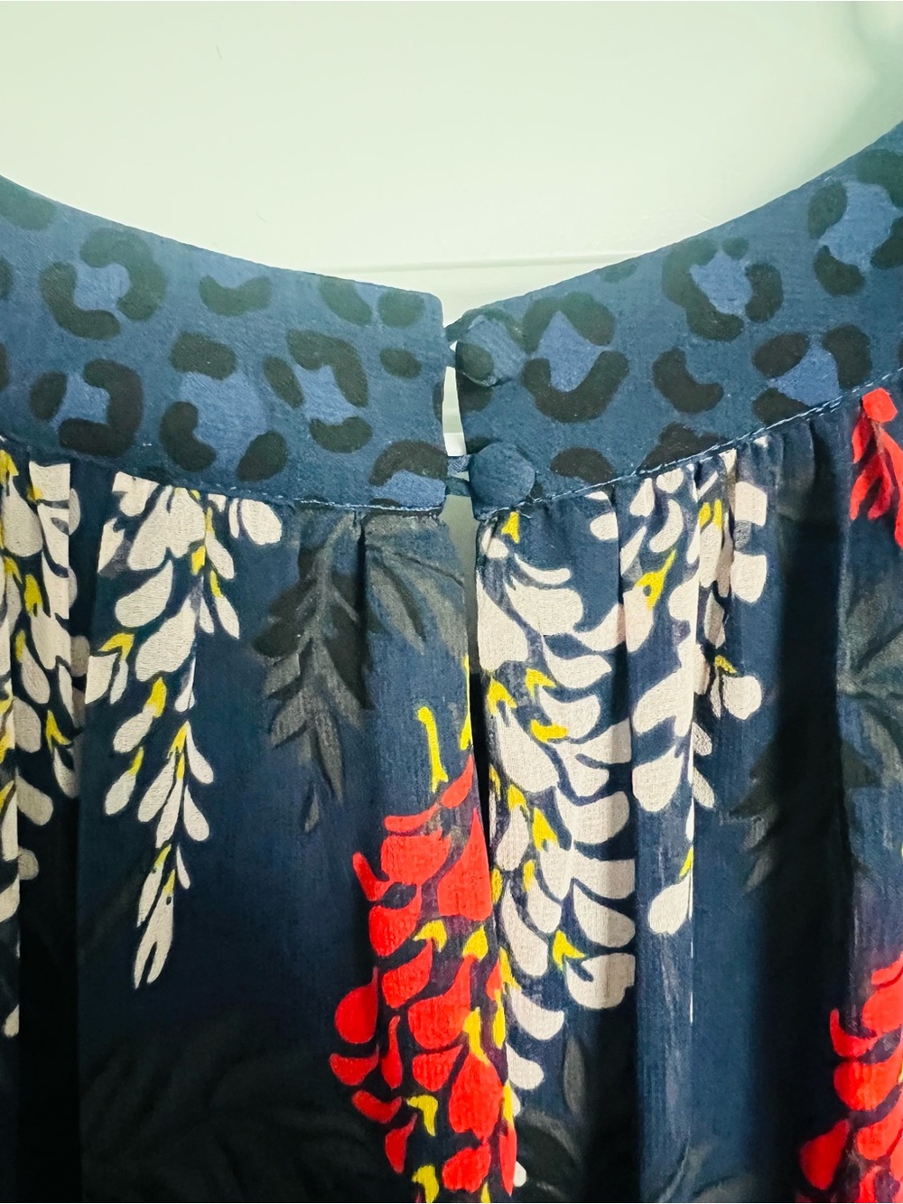 Boden Navy Floral-Print Long Sleeve Maxi Dress - Picture 6 of 7